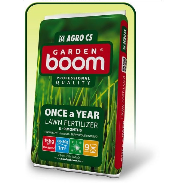 Garden Boom Once a Year 25-05-08+3MgO 15kg travní hnojivo AGRO071425