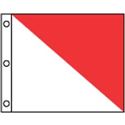 Signalizační vlaječky s tubou, červeno-bílé, sada 9 ks